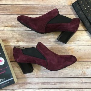 Franco Sarto Merlot Faux Suede Booties